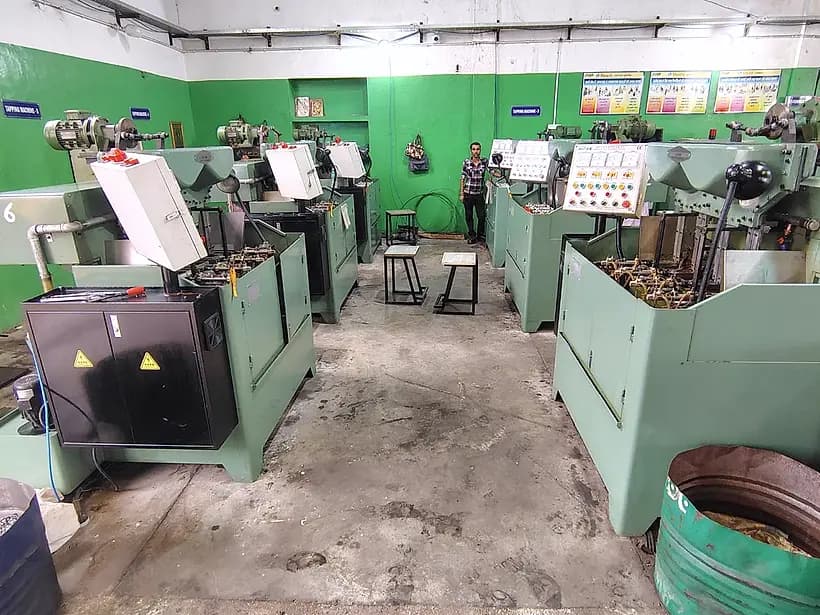 Tapping machines with an operator at the controls