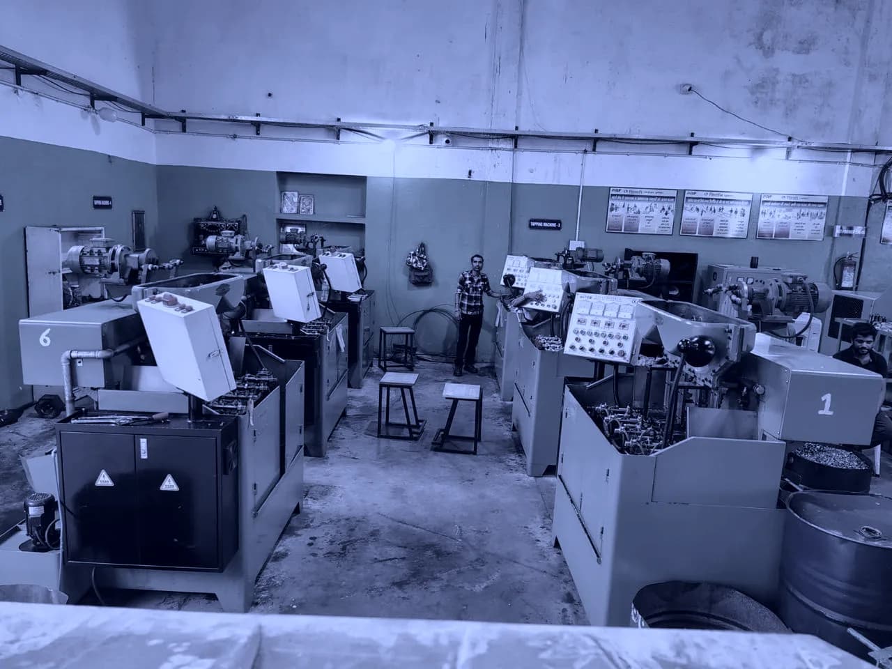 The tapping and threading shop at PR Products