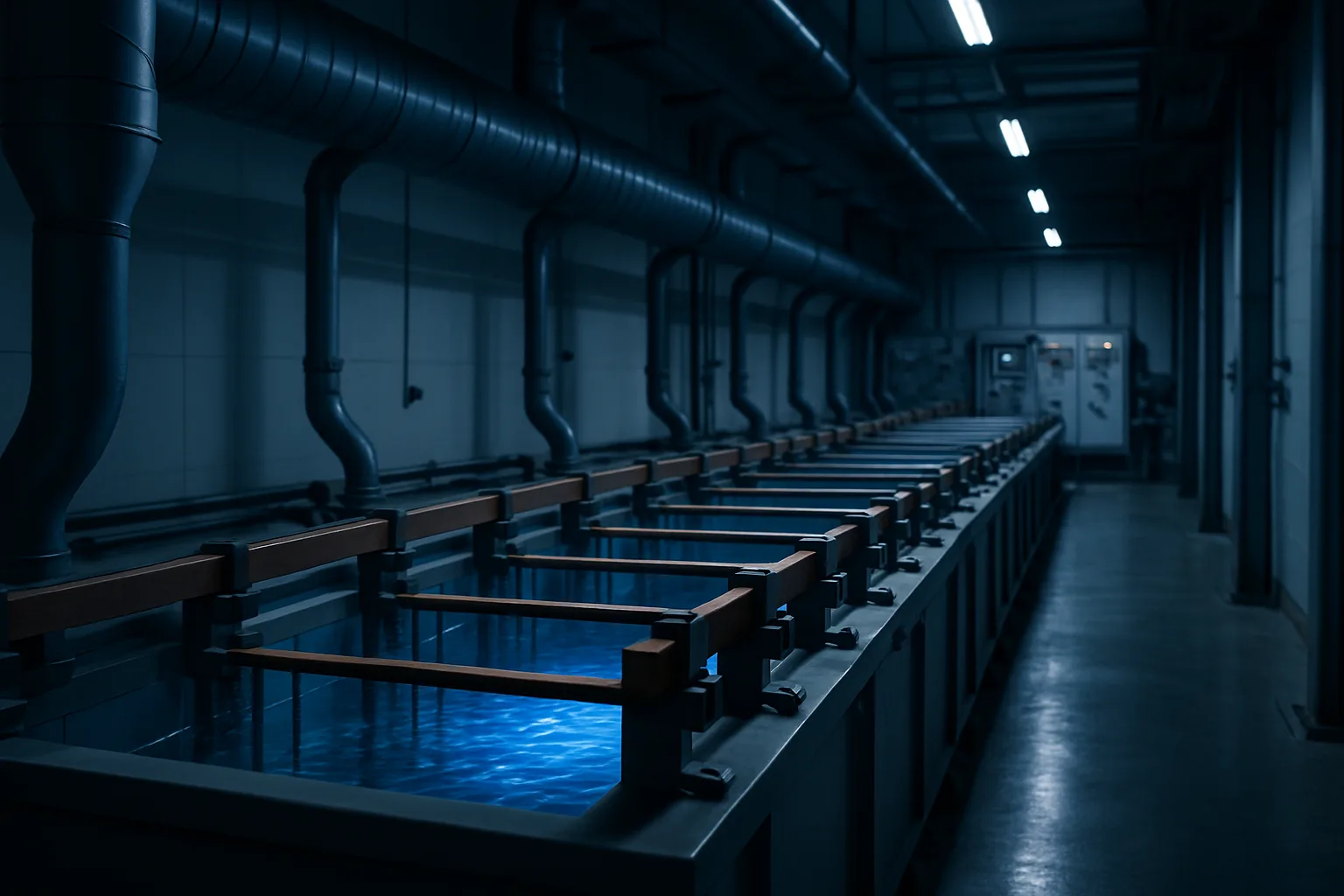 Electroplating process tanks
